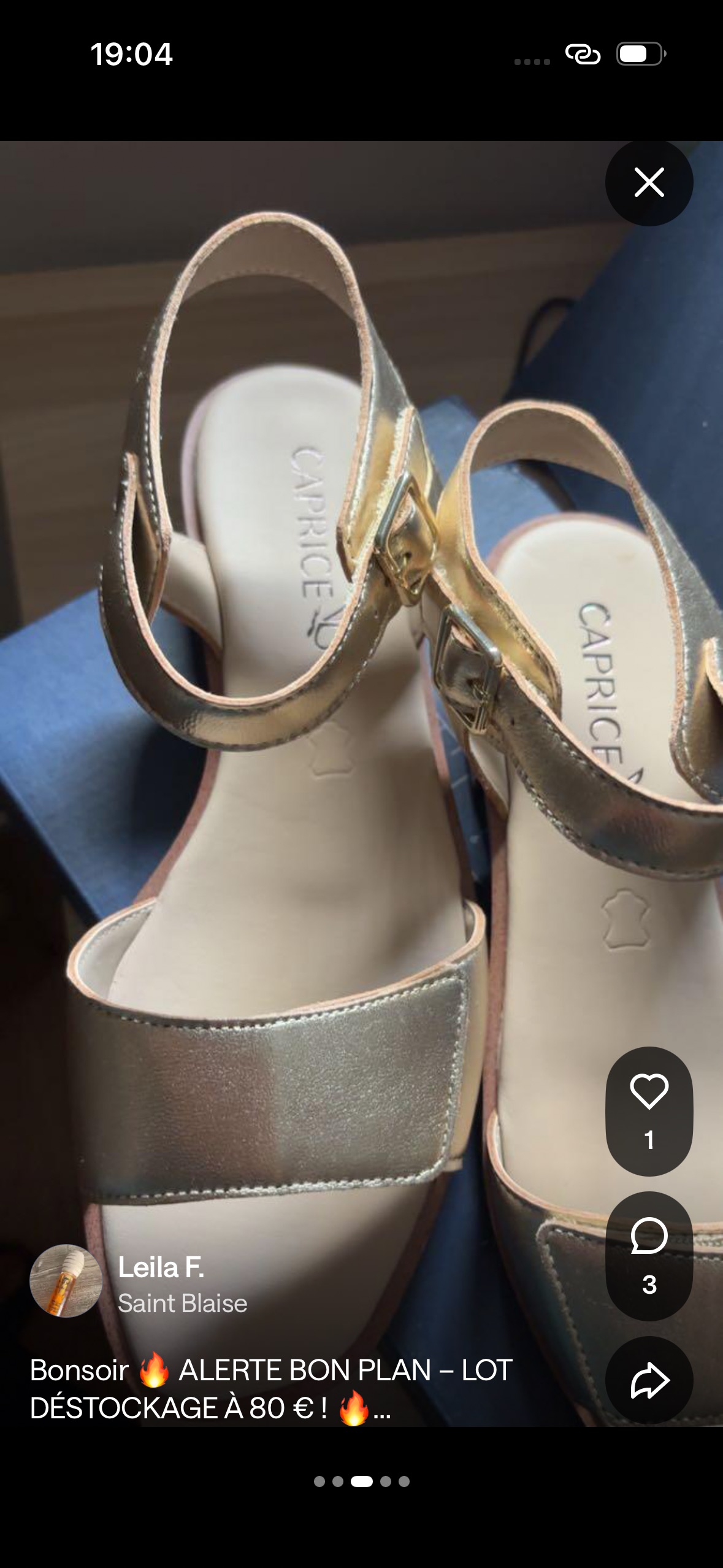 Sandales caprices cuir  — Neuf avec Etiquette — à Paris