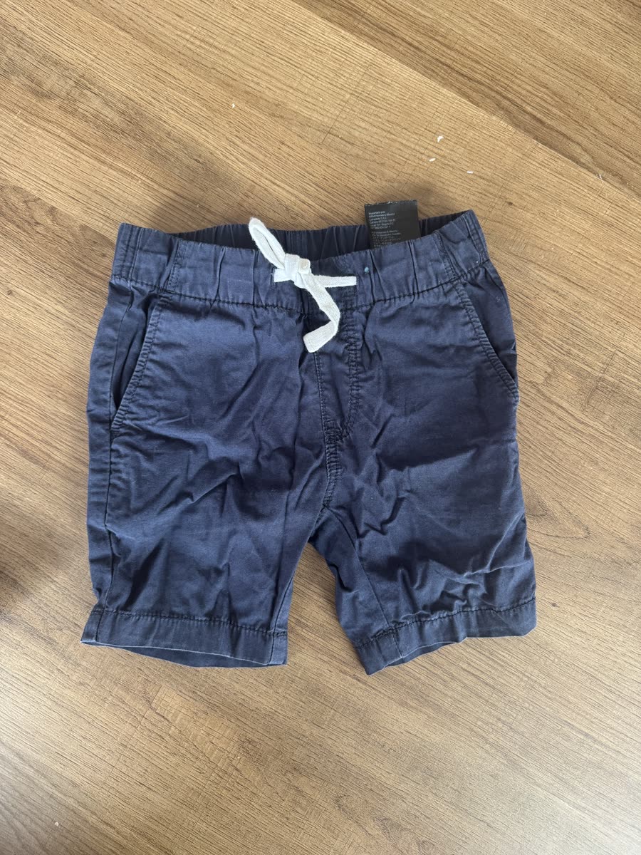 short bébé garçon H&M 92 (18-24 mois) bleu marine coton taille élastique — Bon Etat — à Paris
